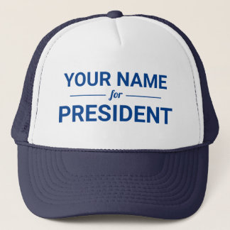 Personalised Your Name for President Custom Colour Trucker Hat