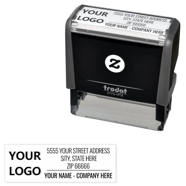 Personalised Your Name Logo Address Stamp (In Situ)