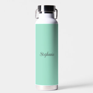 Personalised Your name Mint Script Wedding Water  Bottle