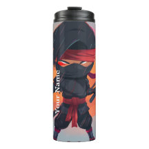 Personalised Your Name Ninja Boy Thermal Tumbler