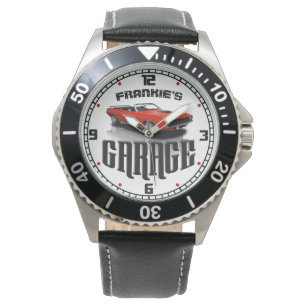 Personalised YOUR NAME Plymouth Cuda Car Garage Watch