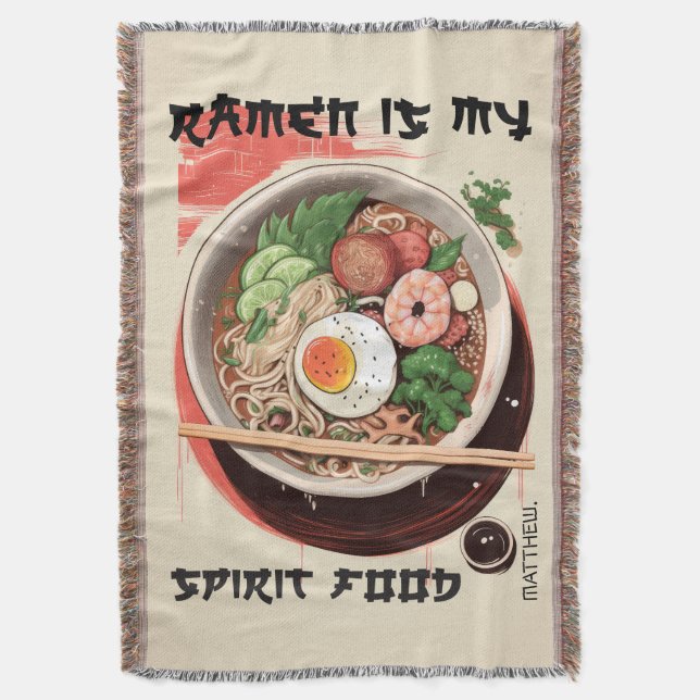 Personalised Your Name Ramen Blanket (Front Vertical)