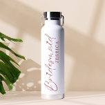 Personalised Your Name Script Purple Bridesmaid Water Bottle<br><div class="desc">Add your name to this water bottle for a personalised wedding favour,  bridal party gift,  or everyday use!</div>