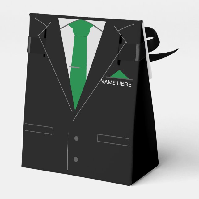 Personalised Your Name Text Funny Tie Gift Box (Back Side)