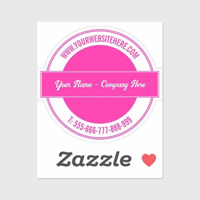 Personalised Your Name Text Sticker Custom Colours (Sheet)