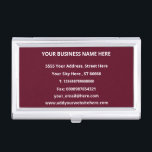 Personalised Your Own Design Business Card Case<br><div class="desc">Custom Colours and Font Personalised Full Contact Information Professional Modern Business Card Cases - Add Your Business Name - Company / Address / Phone / Fax / E-mail and Website - Contact Information - Choose / Add Your Favourite Background and Text / Font Colours - Resize and move or remove...</div>