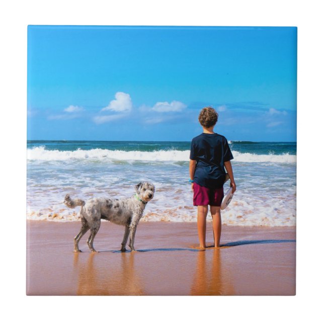 Personalised Your Pet Photo Ceramic Tile Gift (Front)