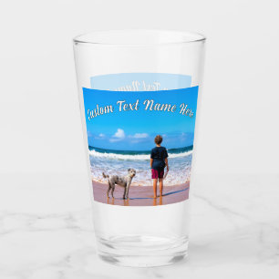 Personalised Your Pet Photo Glass Make Custom Text