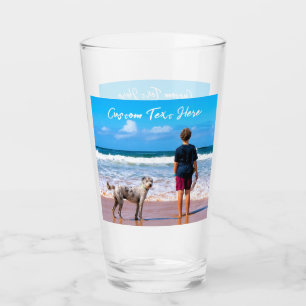 Personalised Your Pet Photo Glass with Custom Text