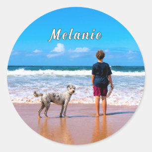 Personalised Your Pet Photo Sticker Custom Name