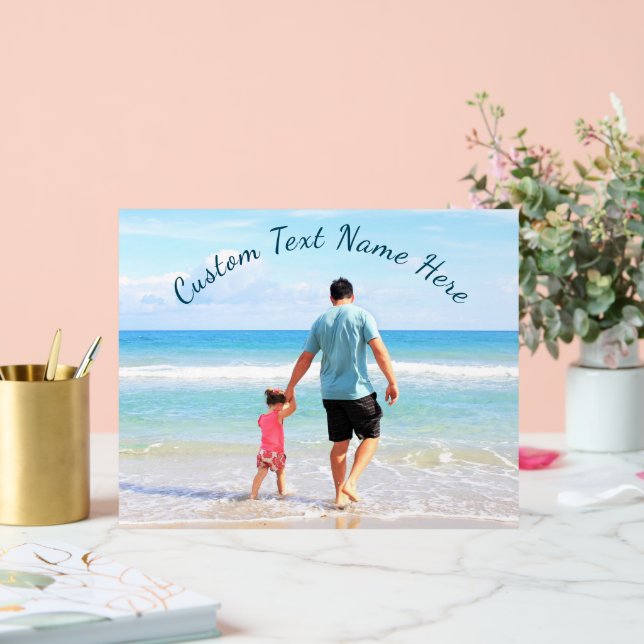 Personalised Your Photo Acrylic Sign Custom Text (Wedding)