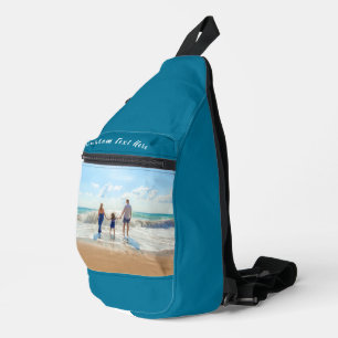 Personalised Your Photo and Custom Text Sling Bag