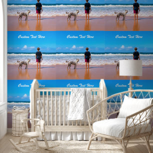 Personalised Your Photo and Custom Text Wallpaper