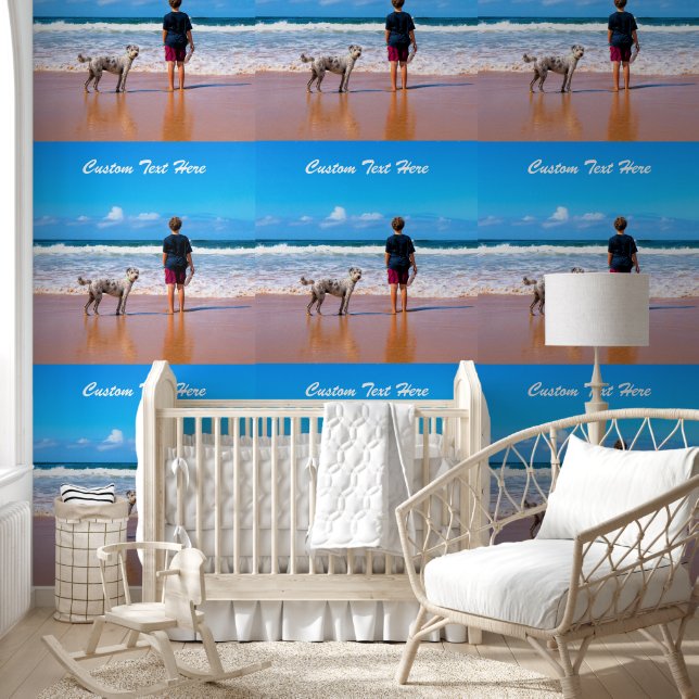 Personalised Your Photo and Custom Text Wallpaper (Kids)