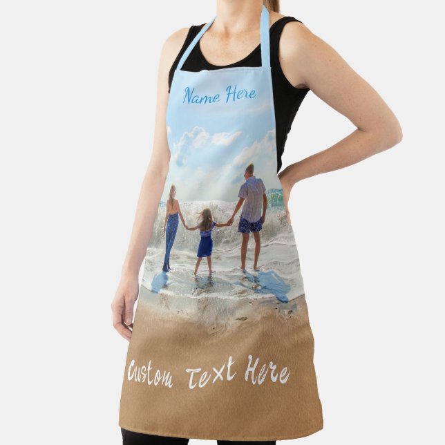 Personalised Your Photo Apron Custom Text Name (Insitu)