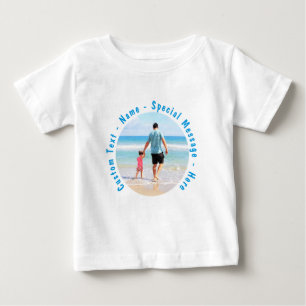 Personalised Your Photo Baby T-Shirt Custom Text