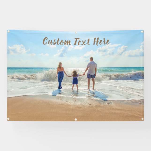Personalised Your Photo Banner with Custom Text (Horizontal)