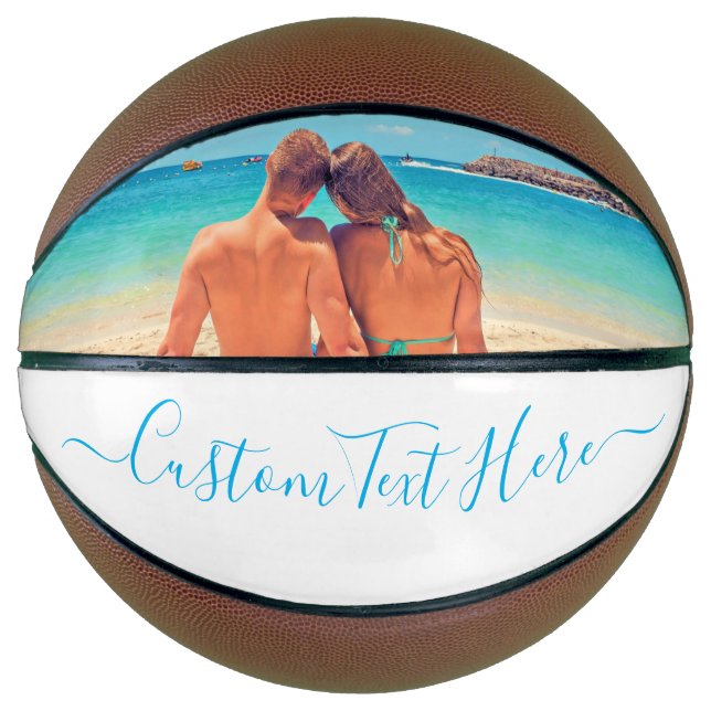 Personalised Your Photo Basketball and Custom Text (Front)