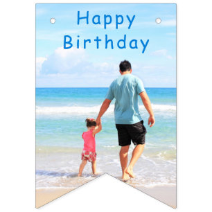 Personalised Your Photo Birthday Bunting Flags