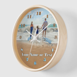 Personalised Your Photo Clock with Custom Text
