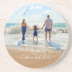 Personalised Your Photo Coaster Gift Custom Text