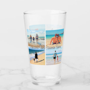 Personalised Your Photo Collage Glass Custom Text