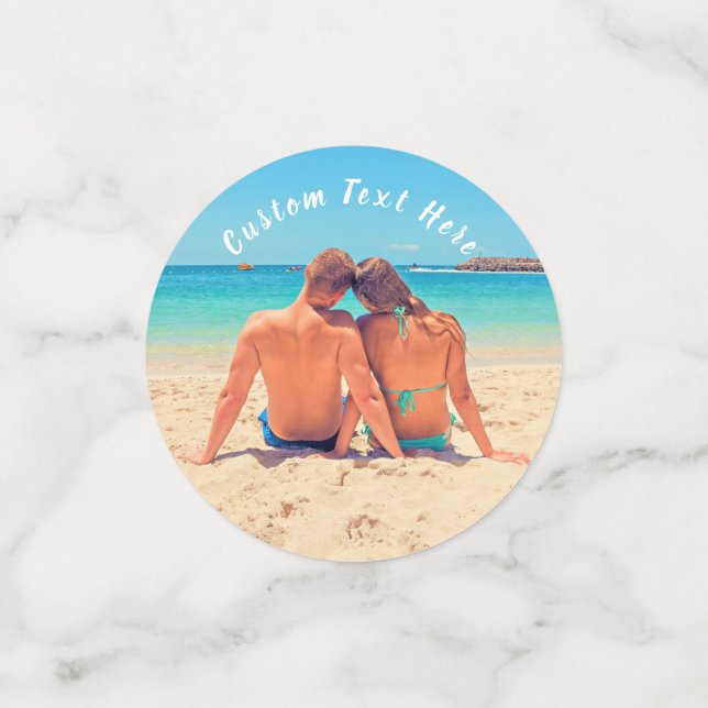 Personalised Your Photo Confetti with Custom Text (Small Front)