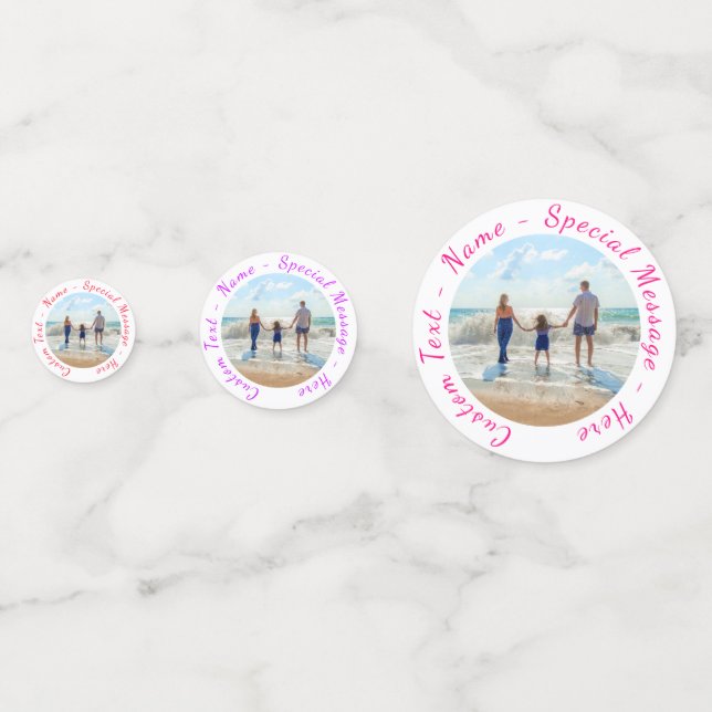 Personalised Your Photo Confetti with Custom Text (Fronts)