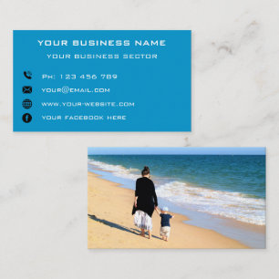 Personalised Your Photo Custom Text Business Card