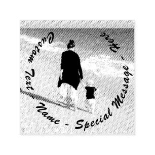 Personalised Your Photo Custom Text Rubber Stamp