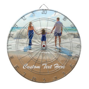 Personalised Your Photo Dart Board and Custom Text