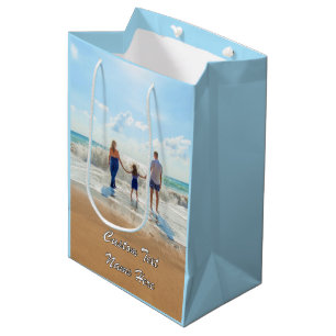 Personalised Your Photo Gift Bag with Custom Text