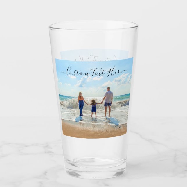 Personalised Your Photo Glass Gift and Custom Text (Front)