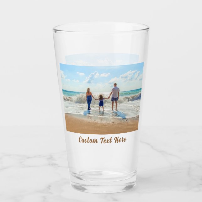 Personalised Your Photo Glass with Custom Text (Front)