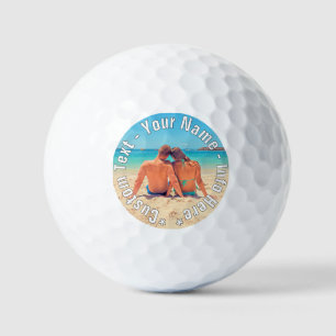 Personalised Your Photo Golf Balls Custom Text