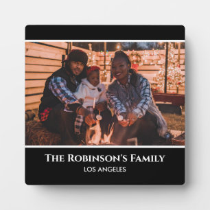 Personalised Your Photo in Black Frame with Texts