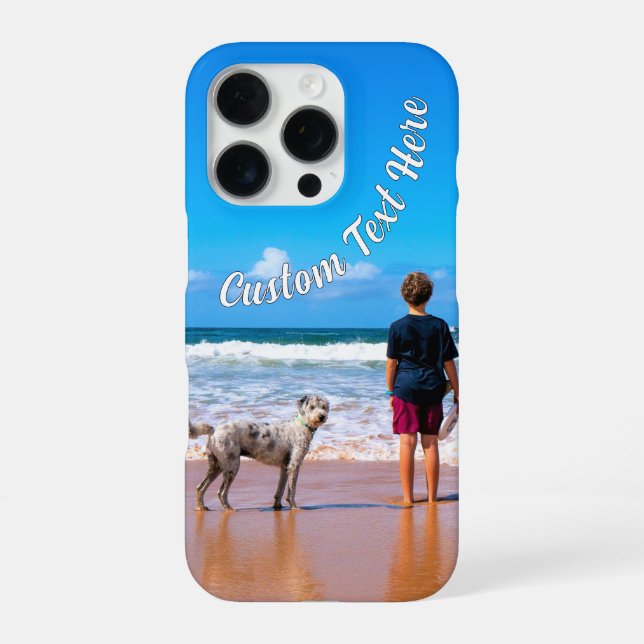 Personalised Your Photo iPhone Case Custom Text (Back)
