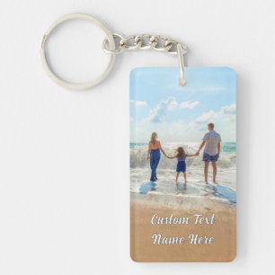 Personalised Your Photo Keychain with Custom Text