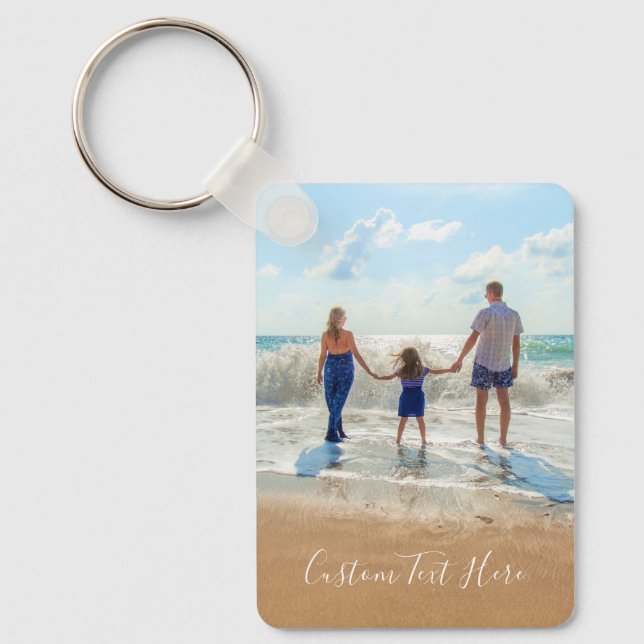 Personalised Your Photo Keychain with Custom Text (Front)