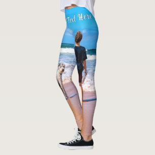 Personalised Your Photo Leggings with Custom Text