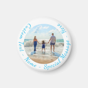 Personalised Your Photo Magnet with Custom Text