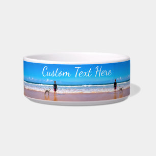 Personalised Your Photo Pet Bowl with Custom Text