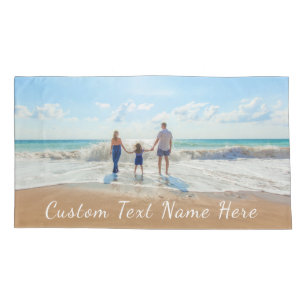 Personalised Your Photo Pillowcase and Custom Text