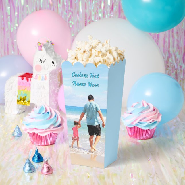 Personalised Your Photo Popcorn Box Custom Text (Party)