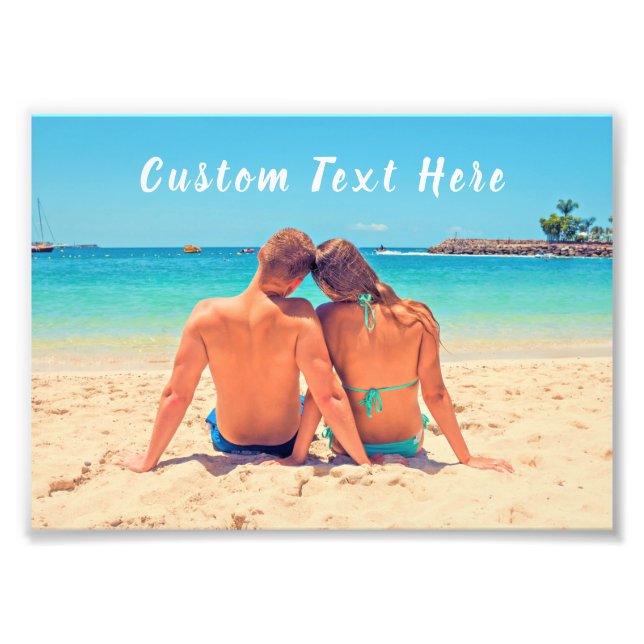 Personalised Your Photo Poster with Custom Text (Front)