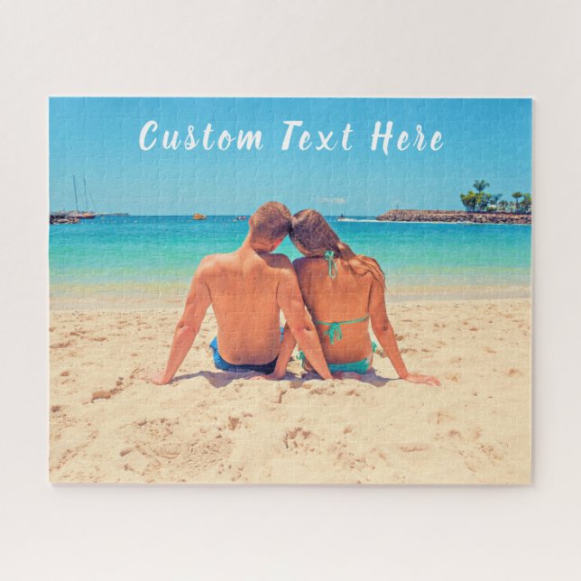 Personalised Your Photo Puzzle with Custom Text (Horizontal)