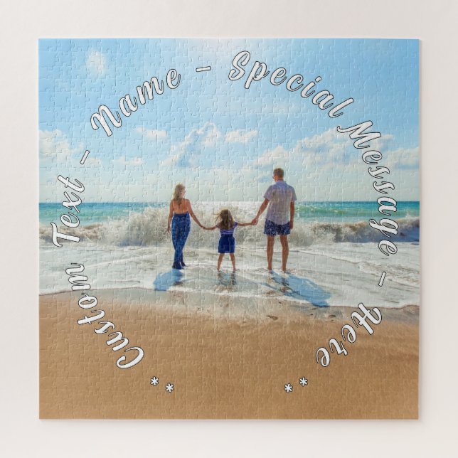 Personalised Your Photo Puzzle with Custom Text (Vertical)