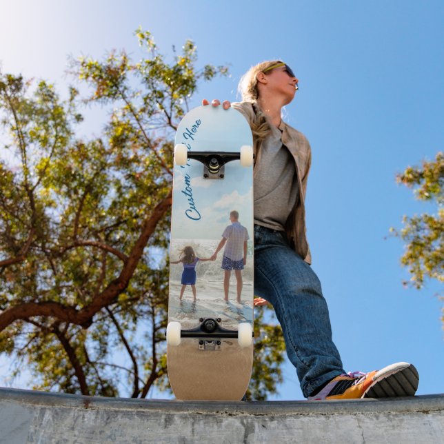 Personalised Your Photo Skateboard and Custom Text (Outdoor 1)
