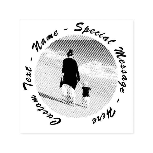 Personalised Your Photo Stamp with Custom Text (Design)