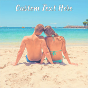 Personalised Your Photo Sticker with Custom Text